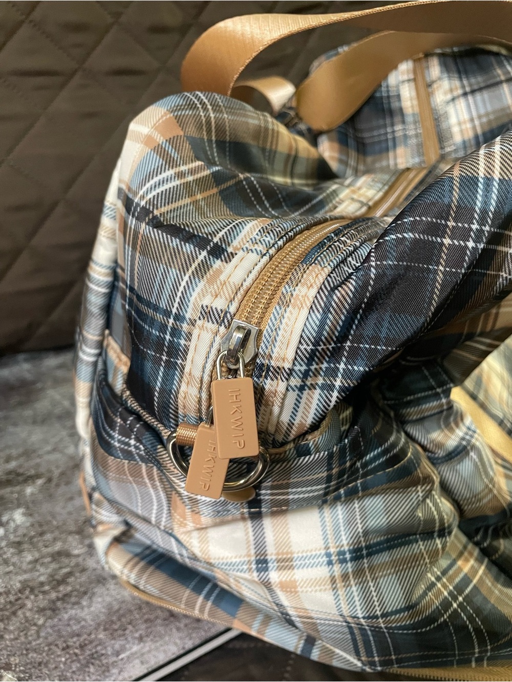 3- piece set by IHKWIP, duffel bag with makeup bag, and crossbody bag - Picture 10 of 16